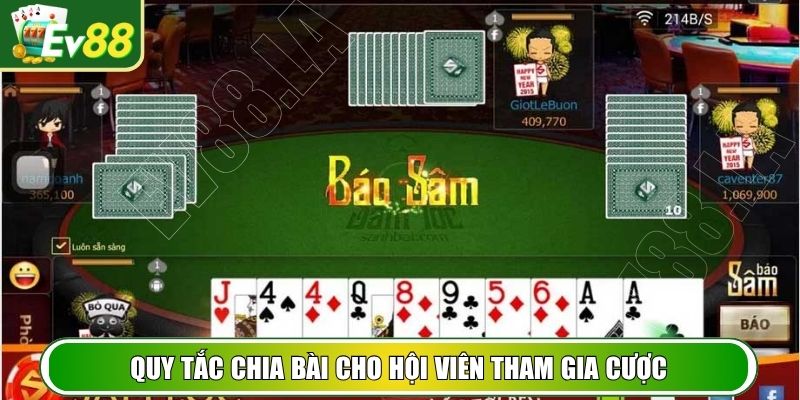 Quy tắc chia bài cho hội viên tham gia cược