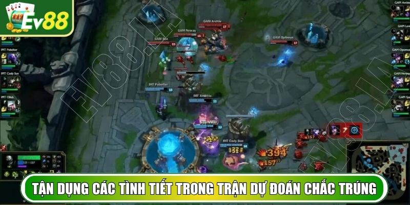 Tận dụng các tình tiết trong trận dự đoán chắc trúng
